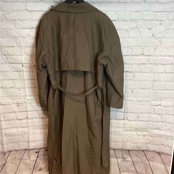 CHRISTIAN DIOR MONSIEUR DOUBLE BREASTED ARMY GREEN TRENCH COAT W/LINER EUC SZ40R - Picture 2 of 7